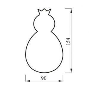 Polystyrenový výřez, kuře, 9 x 15 cm