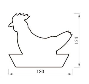 Polystyrenový výřez, slepice, 17 x 15 cm
