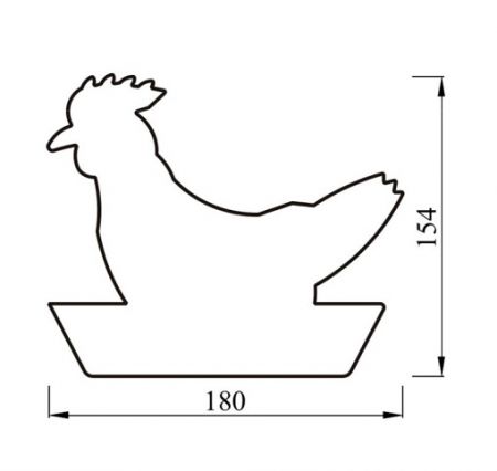 Polystyrenový výřez, slepice, 17 x 15 cm