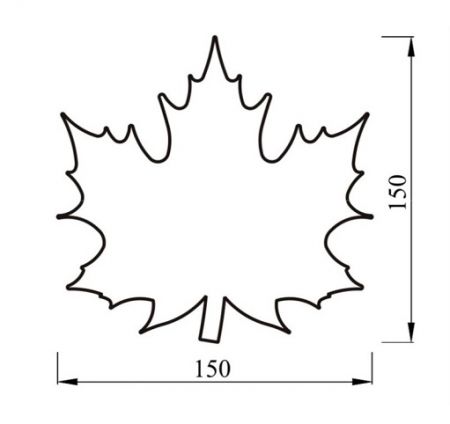 Polystyrenový výřez, list, 14 x 15 cm