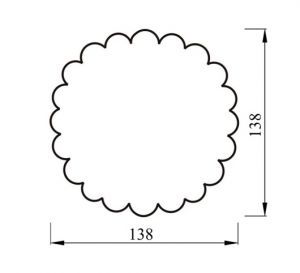 Polystyrenový výřez, květ, 14 cm