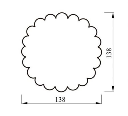 Polystyrenový výřez, květ, 14 cm