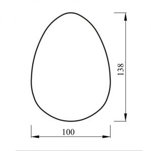 Polystyrenový výřez, vejce, 10 x 14 cm