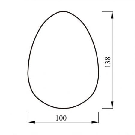 Polystyrenový výřez, vejce, 10 x 14 cm