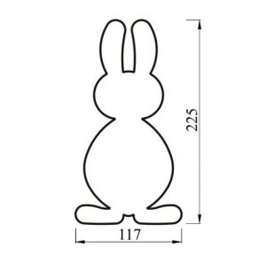 Polystyrenový výřez, zajíček, 11 x 22,5 cm