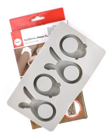 Silikonová odlévací forma, velikonoční dekorace, 4 motivy