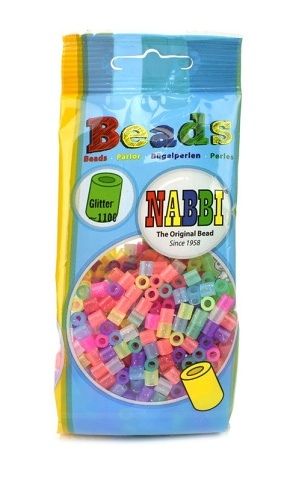 Zažehlovací korálky, glitrové, 1100 ks