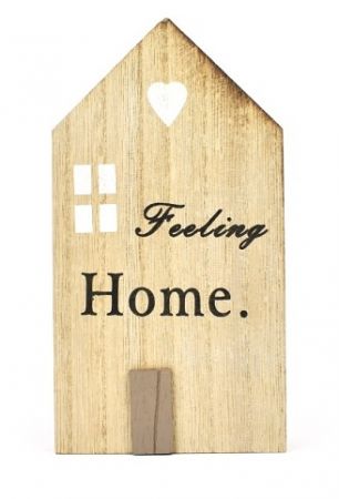 Dekorace domek, dřevo, 17 x 9 x 2,5 cm