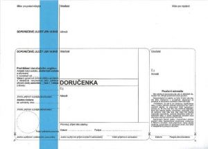 Obálka s doručenkou KP ODJ - DZ, modrý pruh