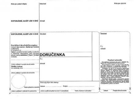 Obálka s doručenkou KP ODJ - D, bílá 