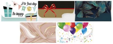 Obálky dárkové – květinové, 20 ks 