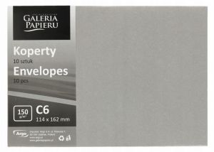 Obálka C6 11,2x15,8 cm 150g stříbrná 