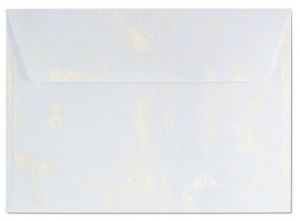 Obálka C6 11,2x15,8 cm Mramor zlatá 120g
