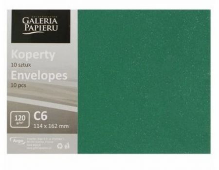 Obálka C6 11,2x15,8 cm zelená 120g