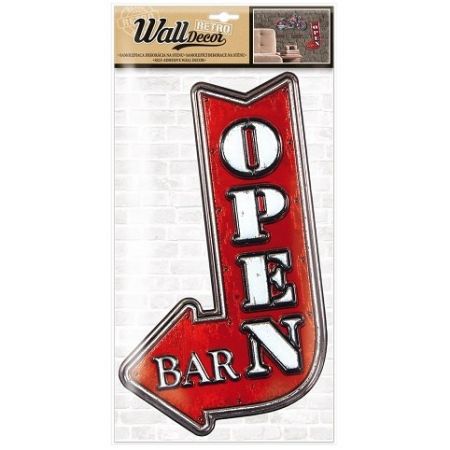 ARGUS Nálepka na zeď Bar open 23170001