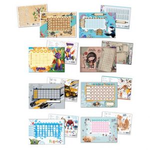 ARGUS Školní rozvrh hodin, mix 24ks 19600000