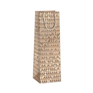 ARGUS Dárková papírová taška NATUR na víno T3N (11 x 36 cm) 07340120