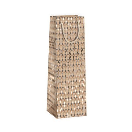 ARGUS Dárková papírová taška NATUR na víno T3N (11 x 36 cm) 07340120