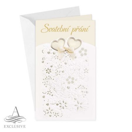 ARGUS Svatební přání s mašličkou 13-432Ac