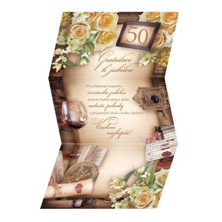 ARGUS Přání k 50 narozeninám 15-7057c50