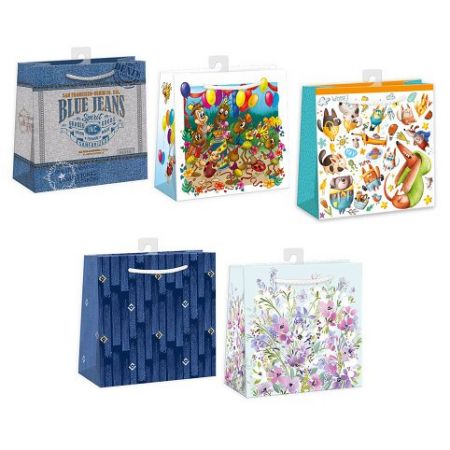 ARGUS Dárková papírová taška 16 x 16 cm mix 12 ks 07250002h