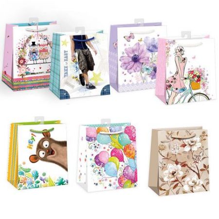 ARGUS Dárková papírová taška 19 x 23 cm mix 12 ks 07450001h