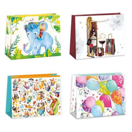 ARGUS Dárková papírová taška (30 x 23 cm) mix 12 ks 07650004