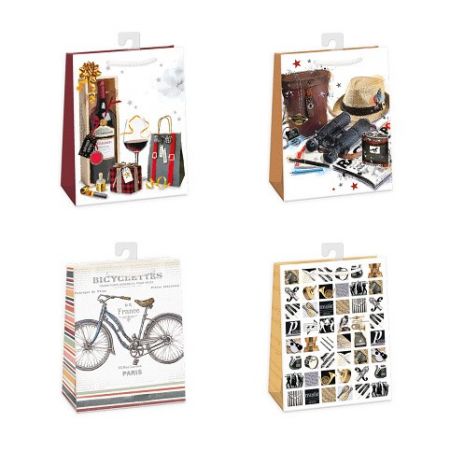 ARGUS Dárková papírová taška (29 x 38 cm) mix 12 ks 07850010h