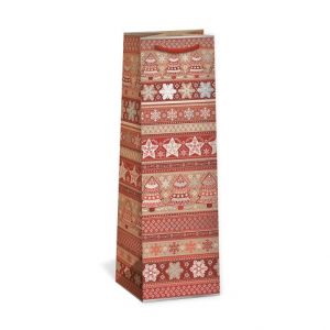 ARGUS Dárková papírová taška NATUR na víno T3N (11 x 36 cm) 08340079