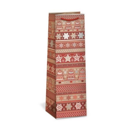 ARGUS Dárková papírová taška NATUR na víno T3N (11 x 36 cm) 08340079