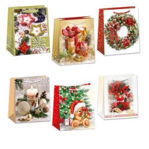 ARGUS Dárková papírová taška T4 (19 x 23 cm) mix 12 ks 08430001