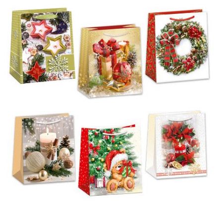 ARGUS Dárková papírová taška T4 (19 x 23 cm) mix 12 ks 08430001