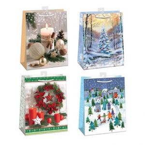 ARGUS Dárková papírová taška (29 x 38 cm) mix 12 ks 08830002h