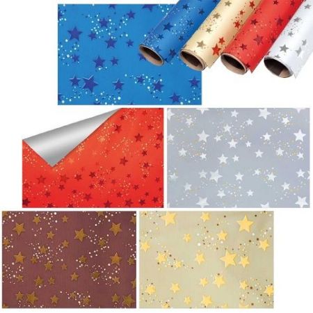 ARGUS Metalická balící fólie s potiskem 200x70, MIX box 50 rolí 09521002