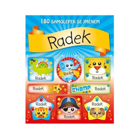 ARGUS Veselé nálepky samolepky se jménem Radek 11140156