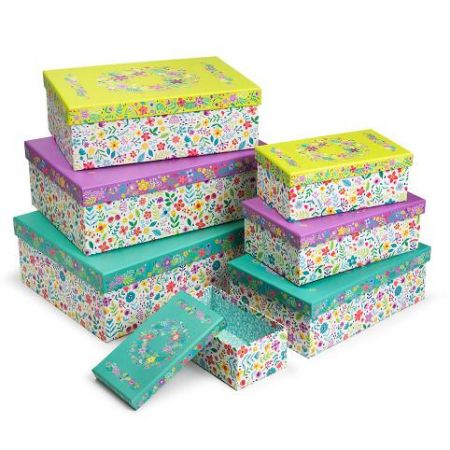 ARGUS Sada 7 ks dárkových krabic květinová 21008286