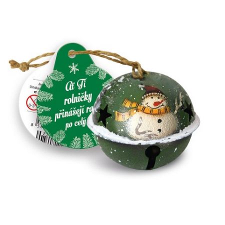 ARGUS Vánoční dekorace a dárek rolnička zelená 23331008