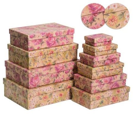 ARGUS Sada 10 ks dárkových krabic natur kraftový papír 25008165