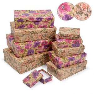 ARGUS Sada 10 ks dárkových krabic natur kraftový papír 25008167