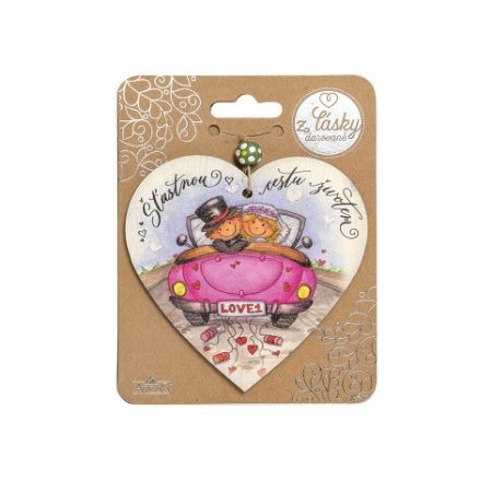 ARGUS Dárková dřevěná dekorace srdíčko 23510032