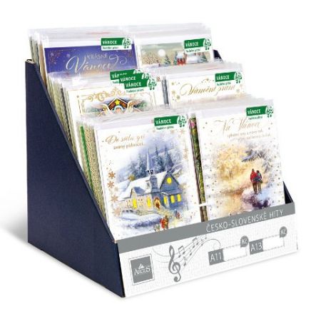 ARGUS Vánoční hudební přání prodejní box 36ks 01B10008