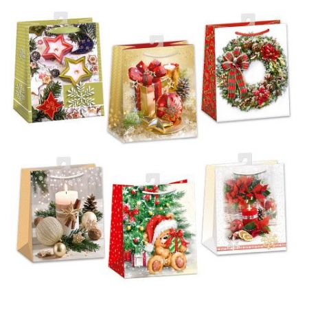 ARGUS Dárková papírová taška (19 x 23 cm) mix 12 ks 08430001h