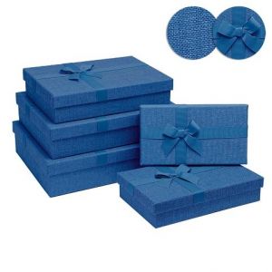 ARGUS Sada 5 ks dárkových krabic - textilní se saténovou stužkou 21005181