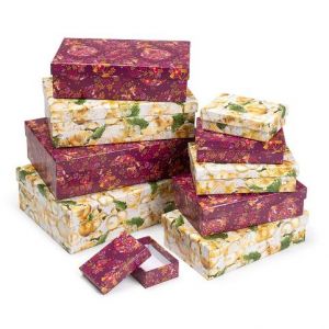 ARGUS Sada 10 ks dárkových krabic vánoční 25001174