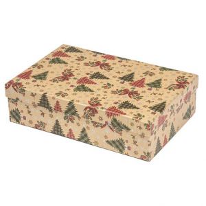 ARGUS Dárková krabice natur vánoční kraftový papír 25400169