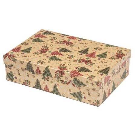 ARGUS Dárková krabice natur vánoční kraftový papír 25400169