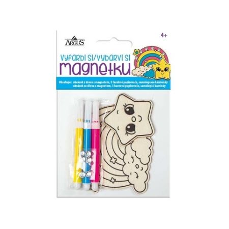 ARGUS Kreativní tvoření vybarvi si magnetku duha 19260002