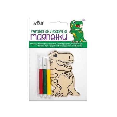 ARGUS Kreativní tvoření vybarvi si magnetku dinosaurus 19260003