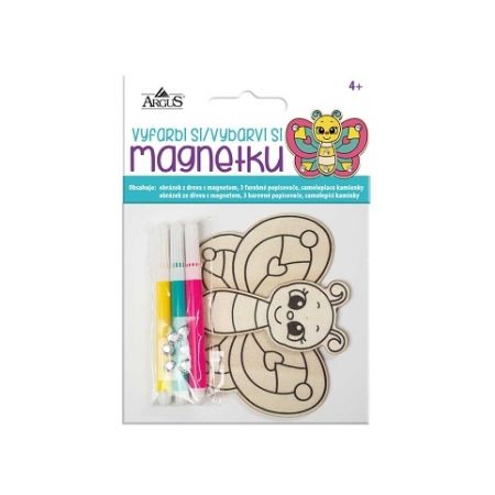 ARGUS Kreativní tvoření vybarvi si magnetku motýl 19260008