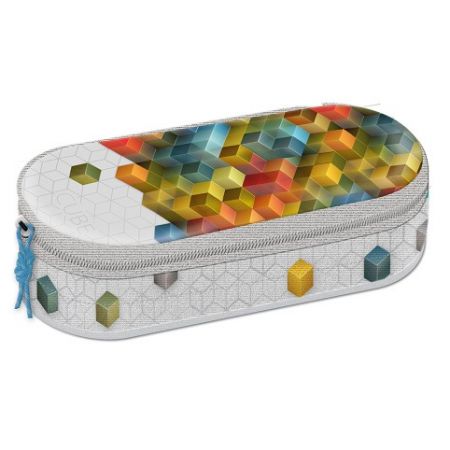 ARGUS Penál oválný barevné kostky 18460402